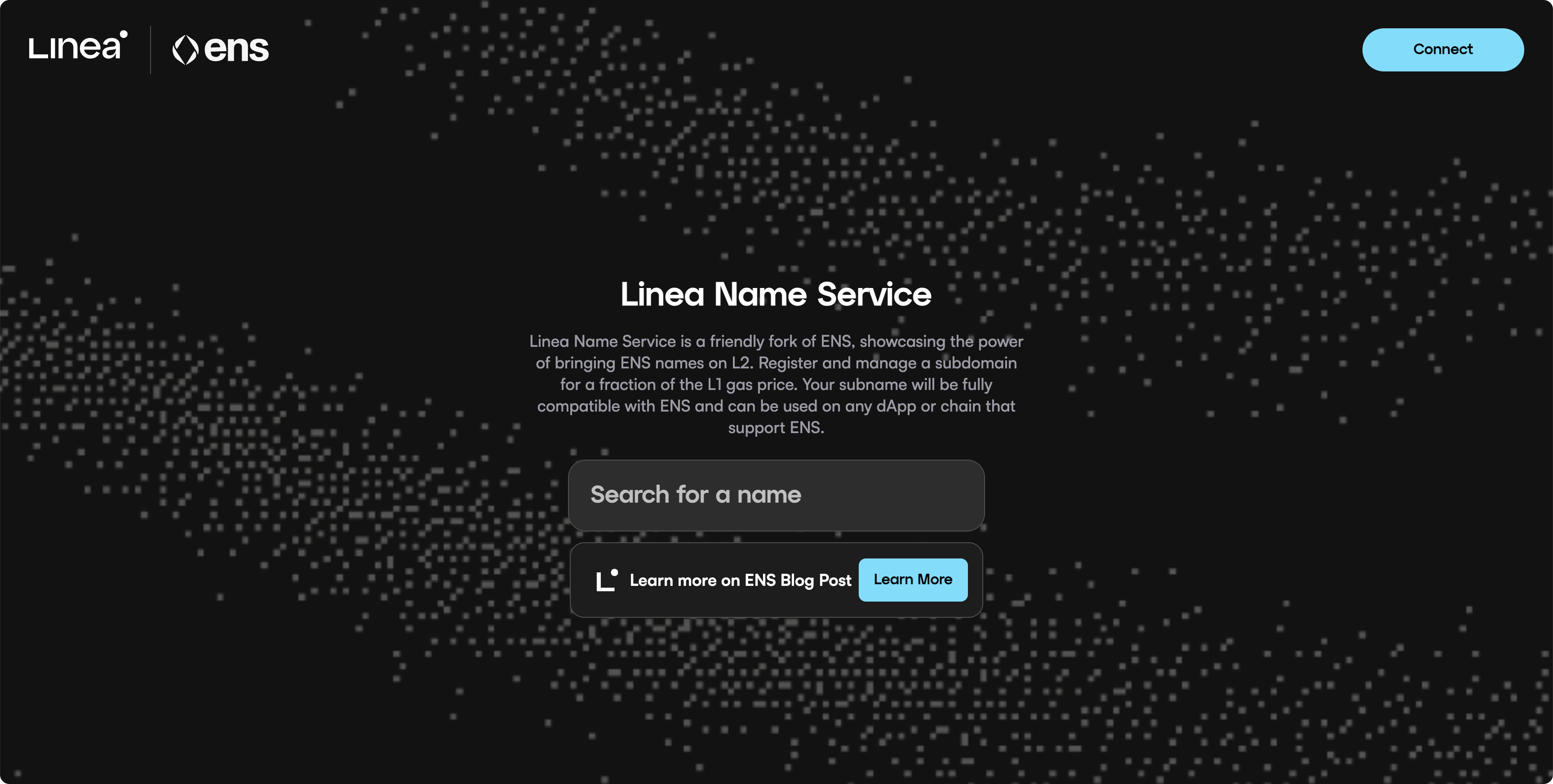 Linea ENS homepage