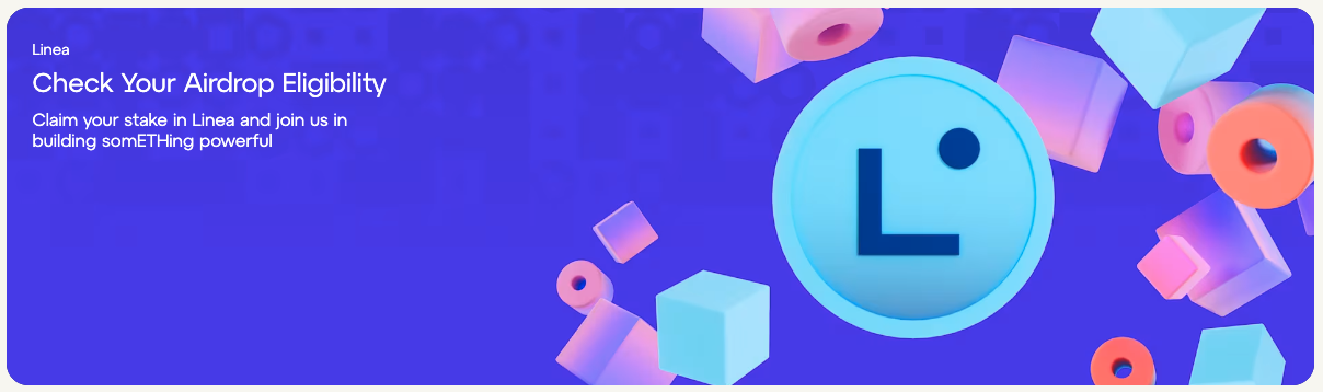 Locate airdrop event on Linea Hub homepage