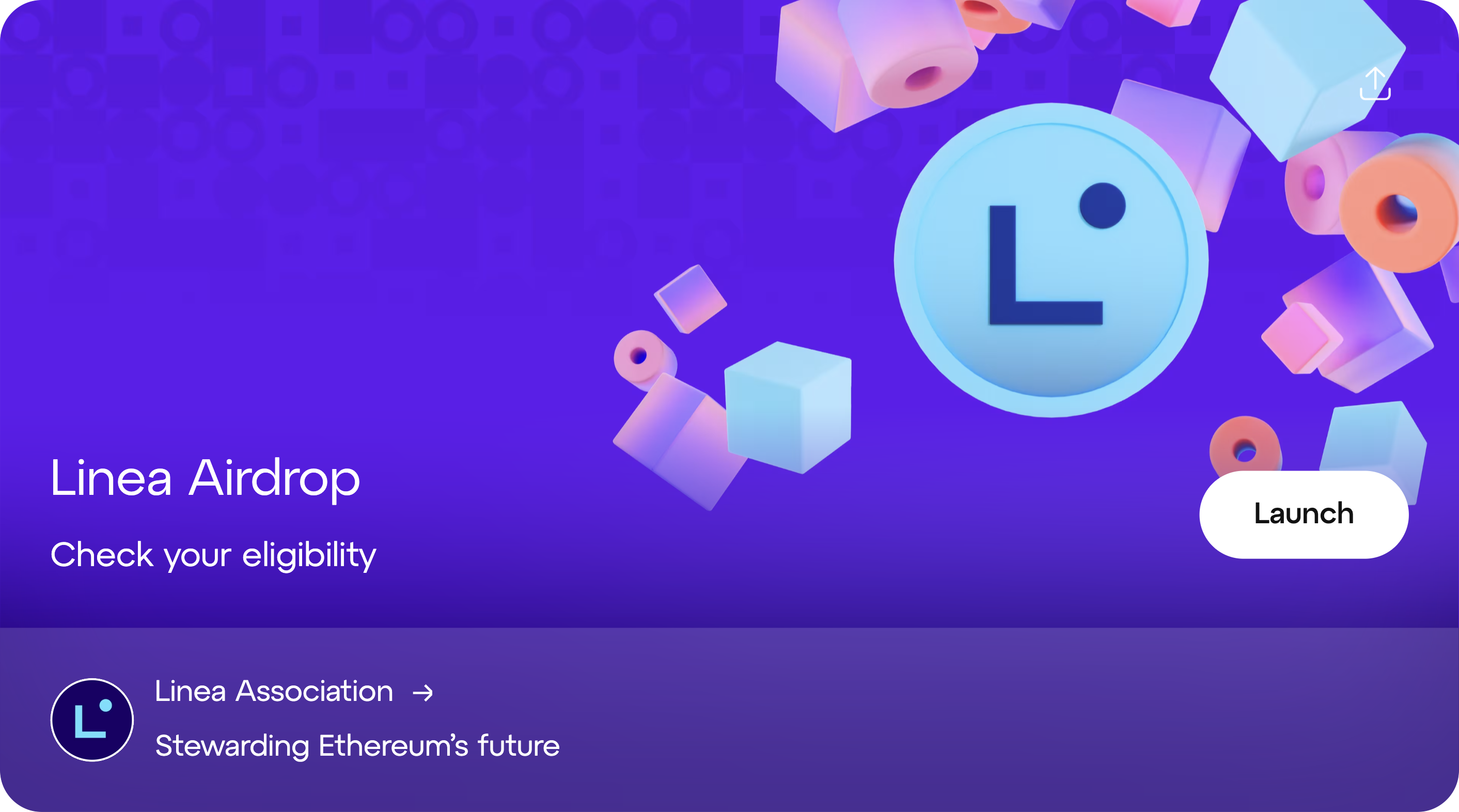 Linea Airdrop check your availability banner